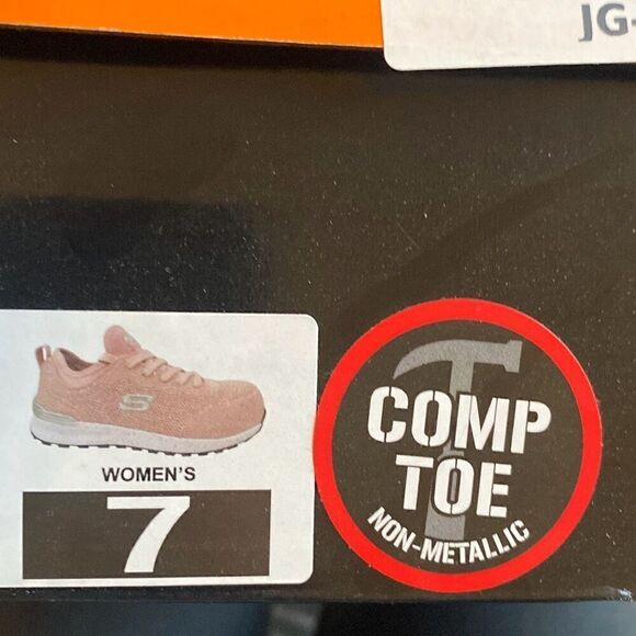 Skechers Women's Work Bulkin – Balran Comp Toe Sneakers Pink Size 7 NWT - Picture 4 of 5
